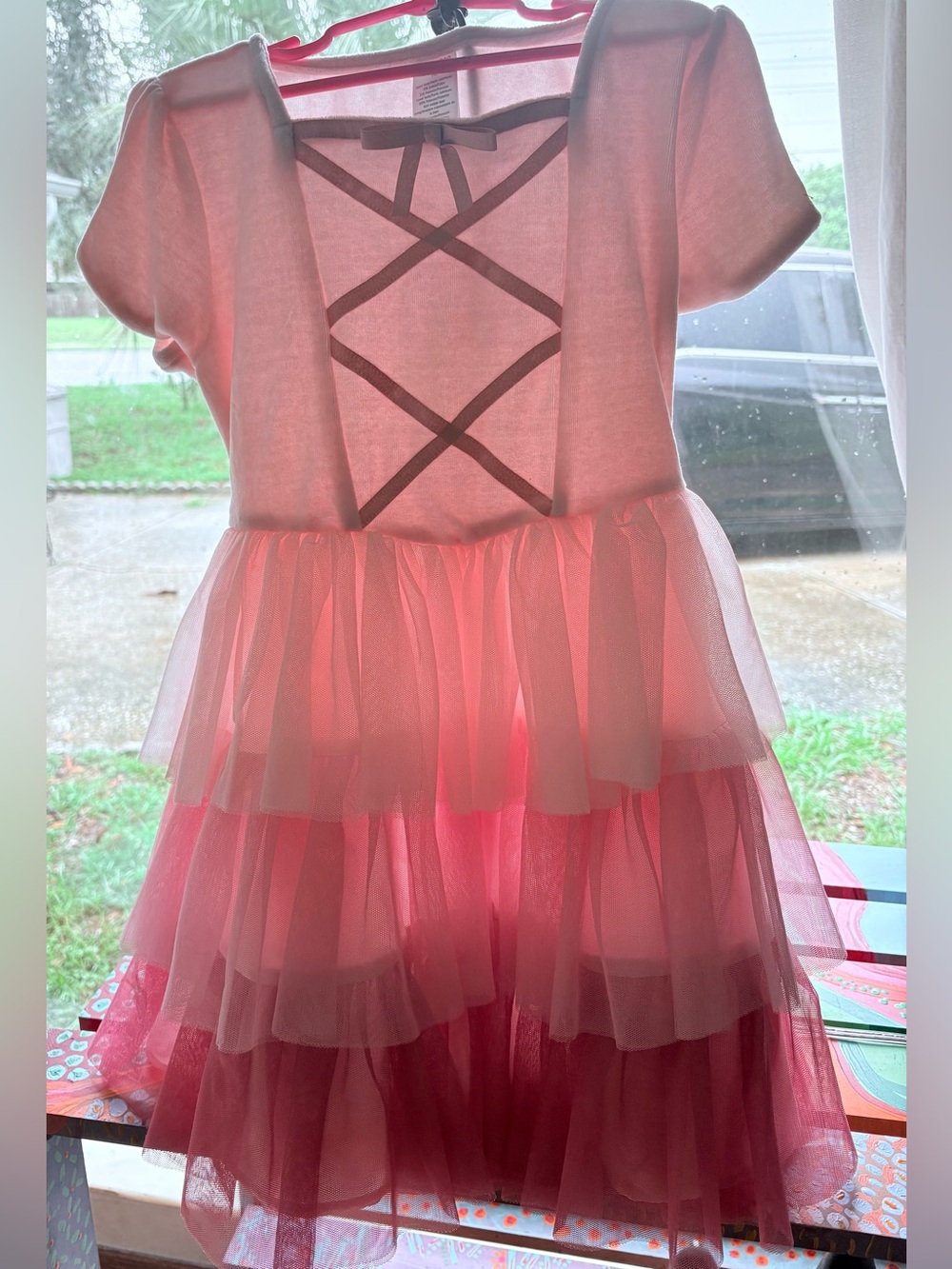 Gymboree Girls Pink Ballet Tiered Tulle Dress Size 10 Tiny Dancer